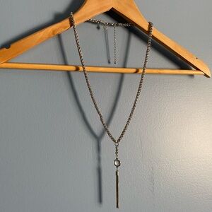 Banana Republic Elegant Silver Tassel Necklace
